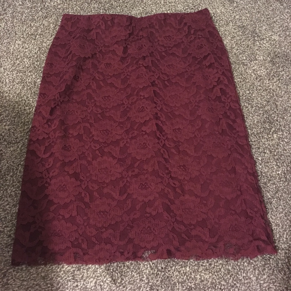 Red Lace Skirt