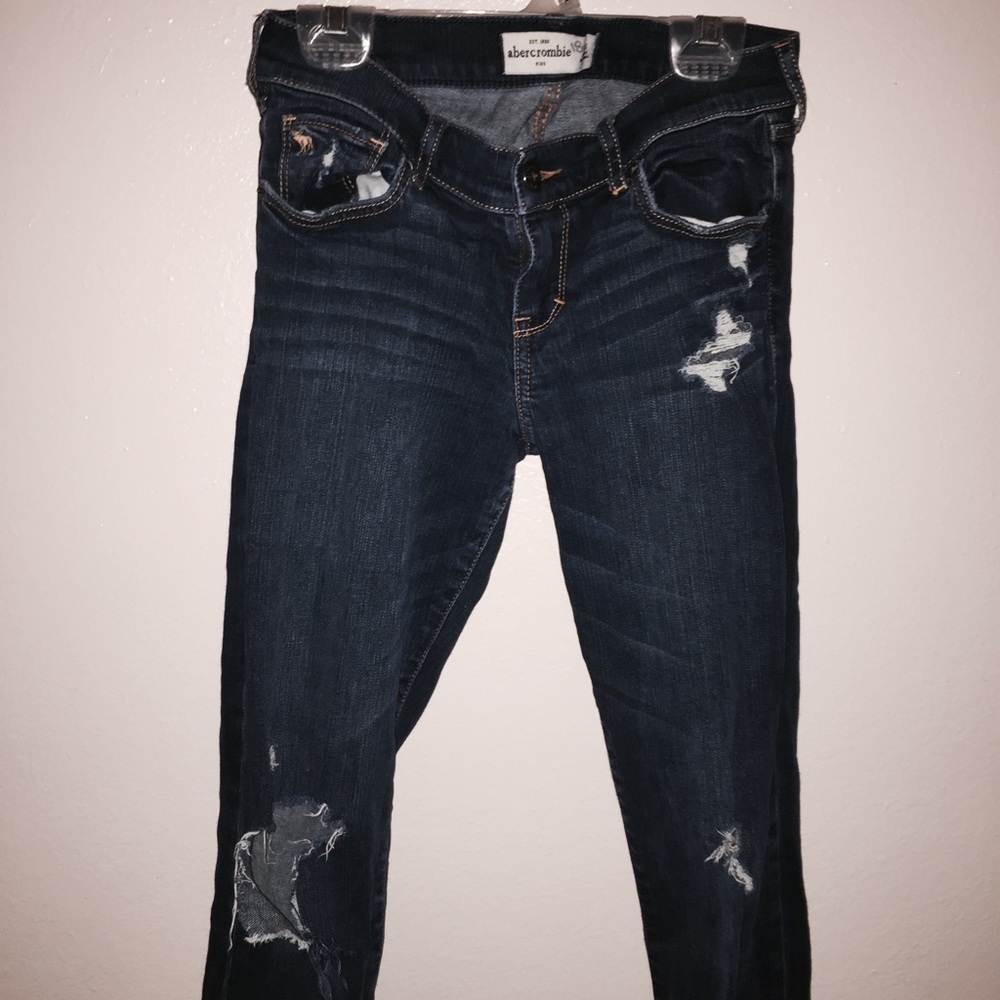 abercrombie kids Straight-Leg Distressed Jeans