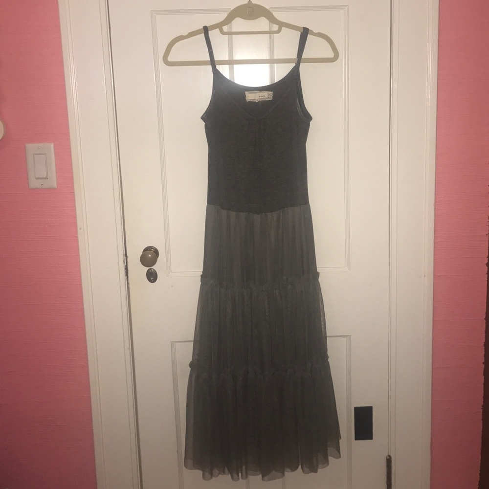 Grey midi dress
