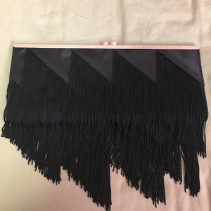 Black Fringe Evening Bag