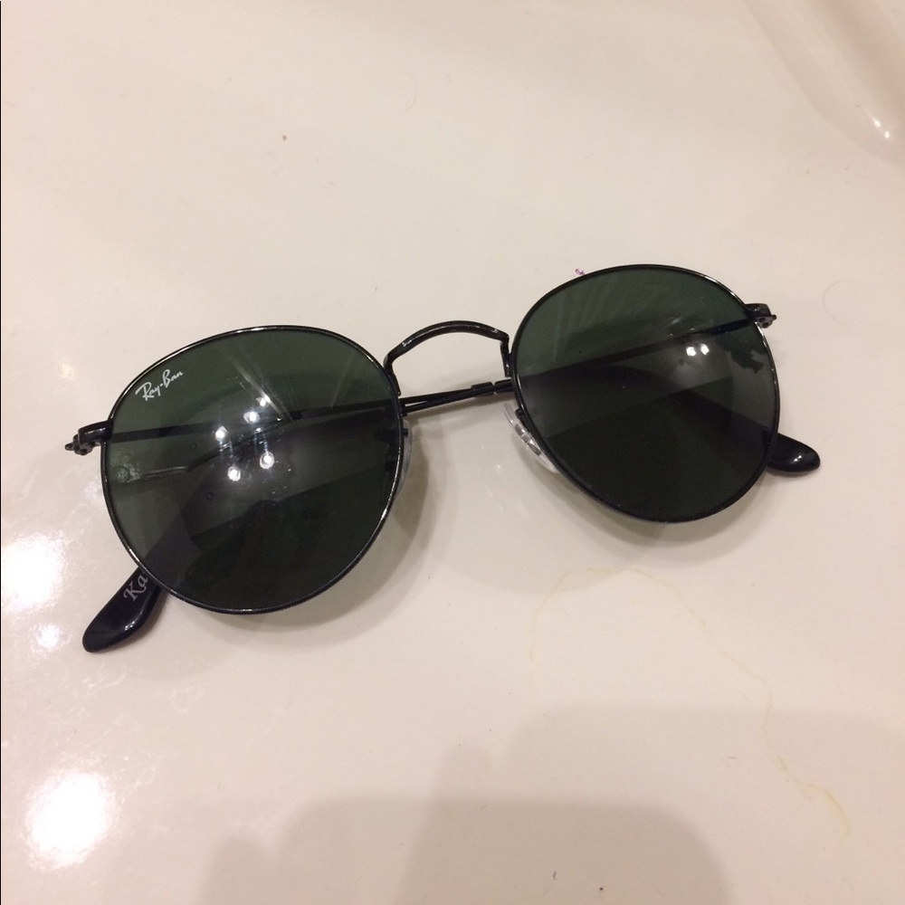 Ray-Ban round mental black sunglasses