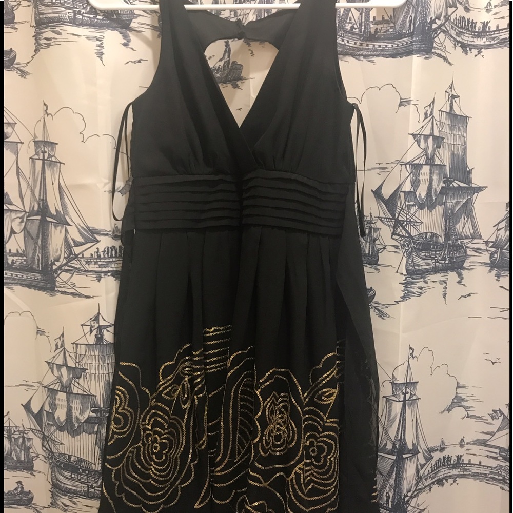 Black and gold dress