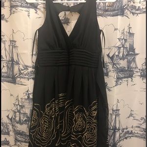 Black and gold dress