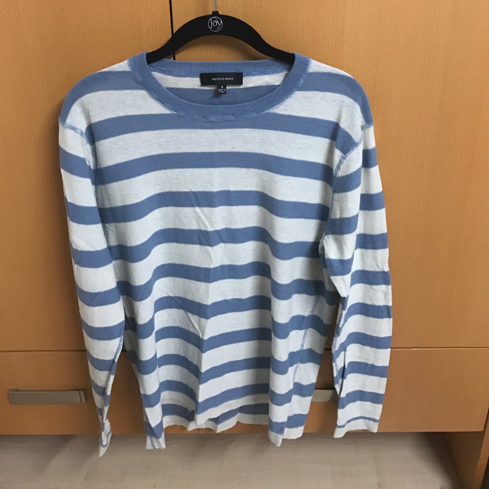 Blue and White Saks Sweater