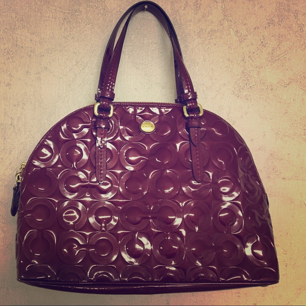 Coach patent leather handbag