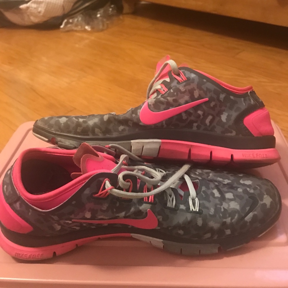 Nike Free pink cheetah sneakers