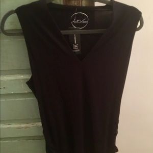 Inc. Black Ruched Top