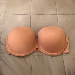 Nude Strapless PINK Push Up Bra