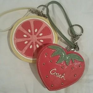 NWT Rare Coach Coin Key Ring Wristlet