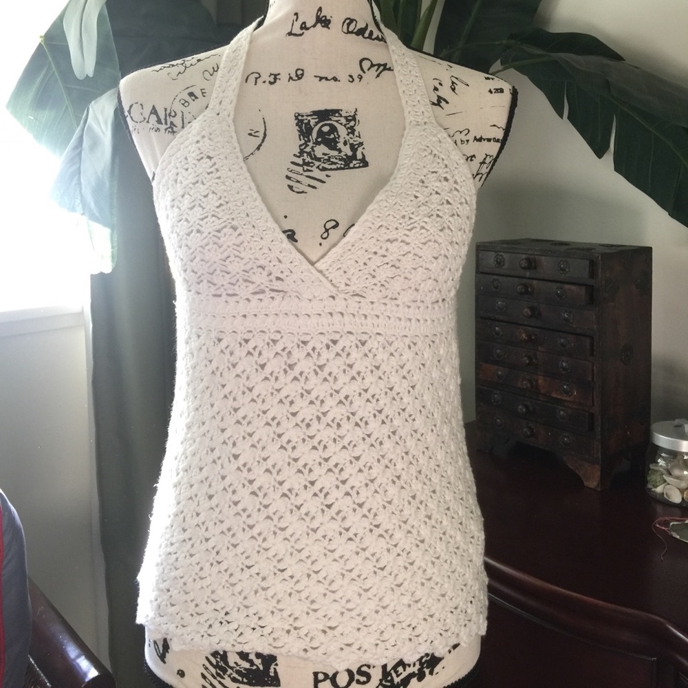 White halter top