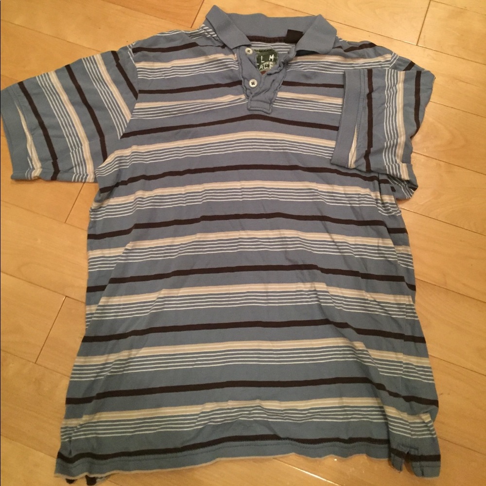 Short sleeve striped polo shirt