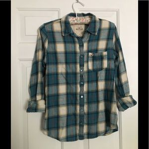 Blue, Red, & Cream Flannel