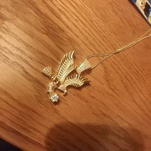 18k Vermiel eagle piece with 28" chain