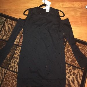 Black distresses dress