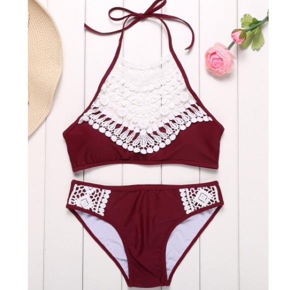 Other - Sale! Red Crochet Bikini Set