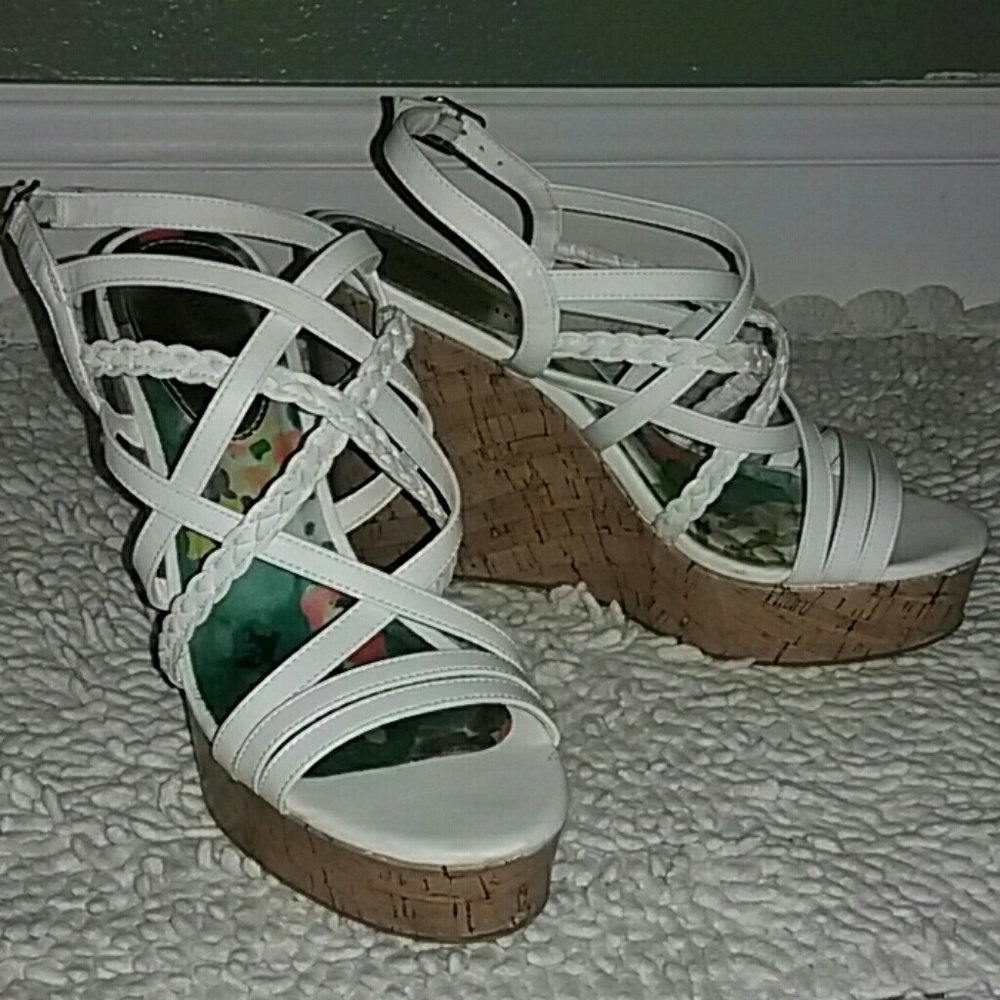 White Summer Wedges