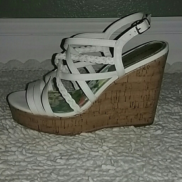 White Summer Wedges - Picture 3 of 3