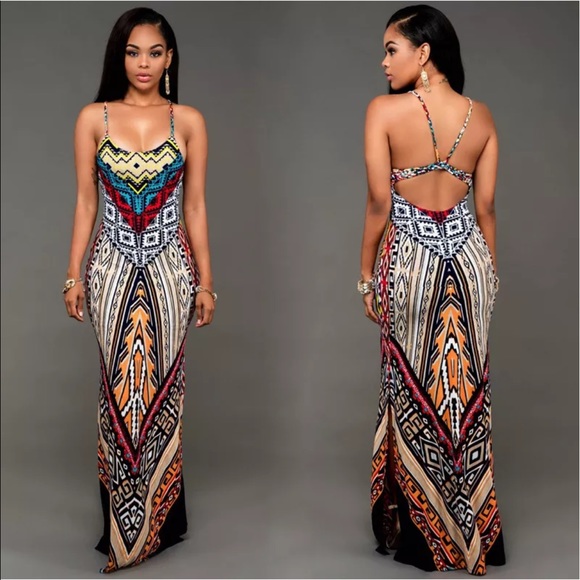 Sz M-L-XL Sexy Summer Maxi Dress - Picture 2 of 4