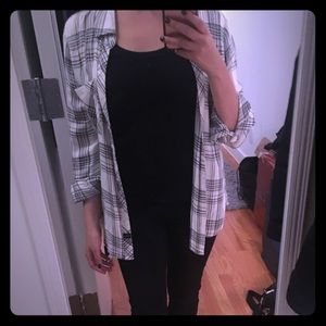 SUPER SOFT Rails Black and White plaid Flannel