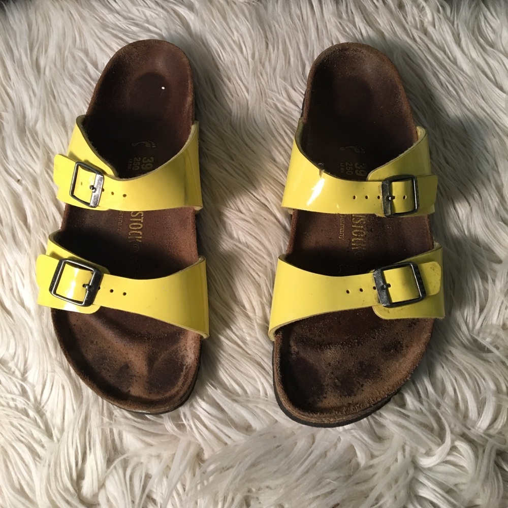 Yellow Birkenstock's