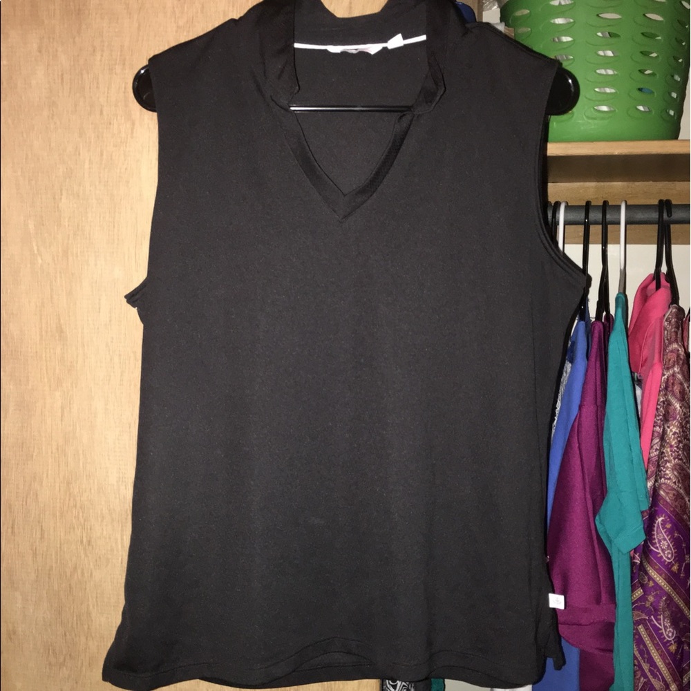 Black sleeveless dri-fit  polo! Bought at dicks!
