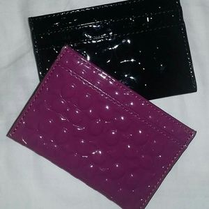 NWT Coach Signature Stamped Leather Card Case