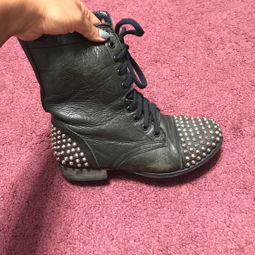 Steve Madden studded combat boots