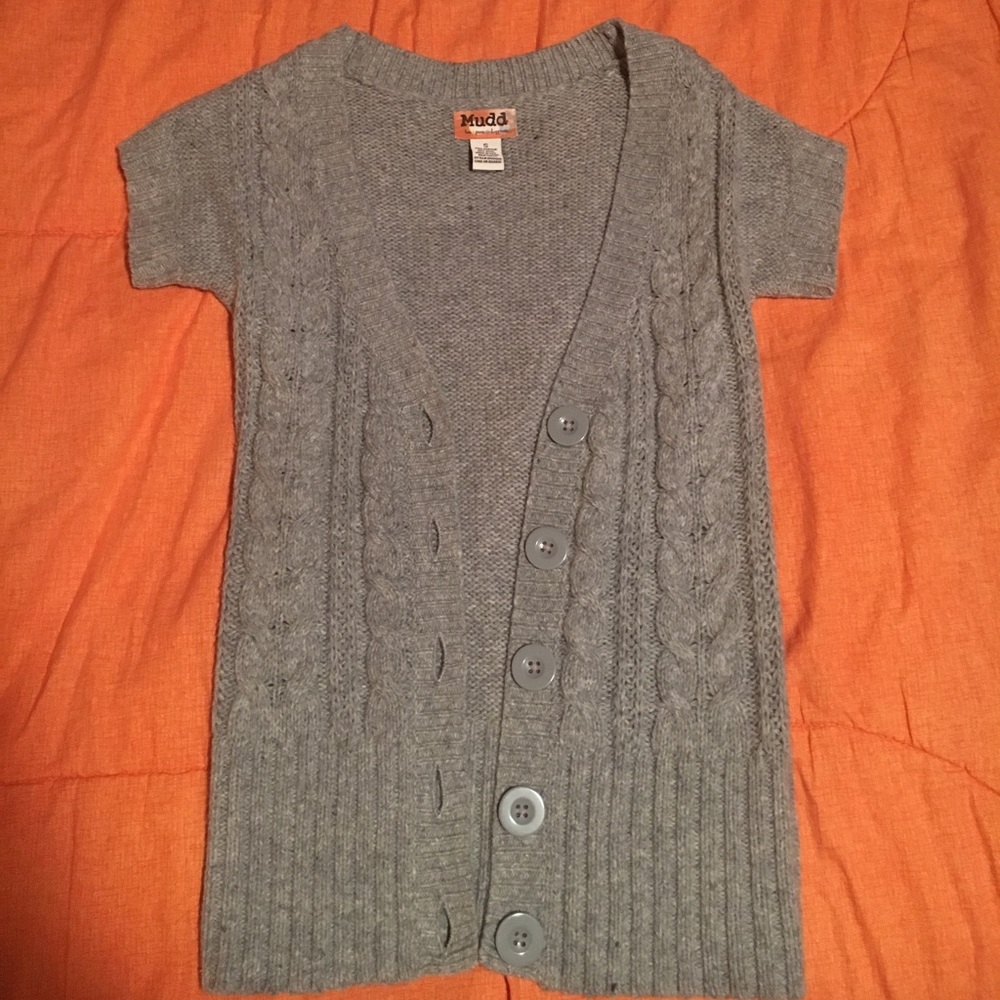 Juniors short sleeve cardigan