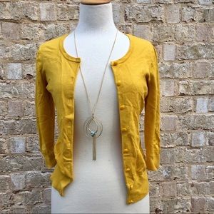 Nordstrom Brand Mustard Yellow Cardigan