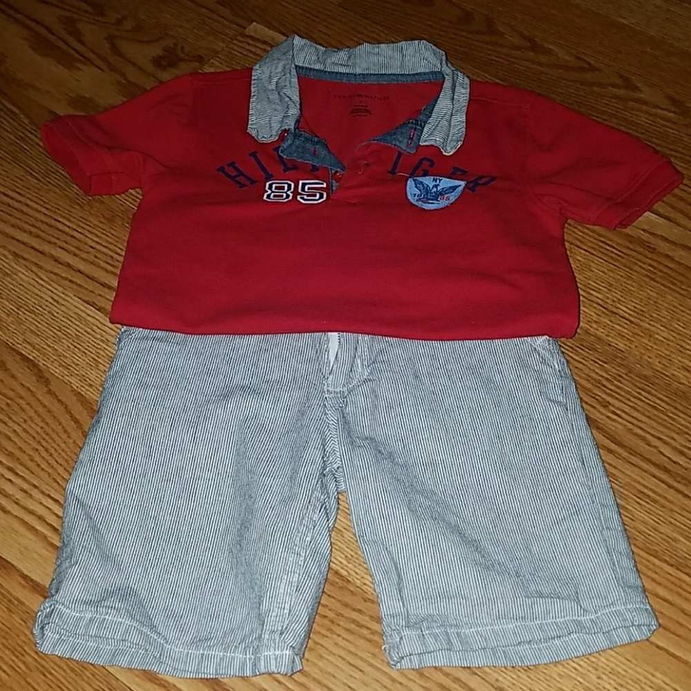 Tommy Hilfiger shorts and shirts outfit size 5