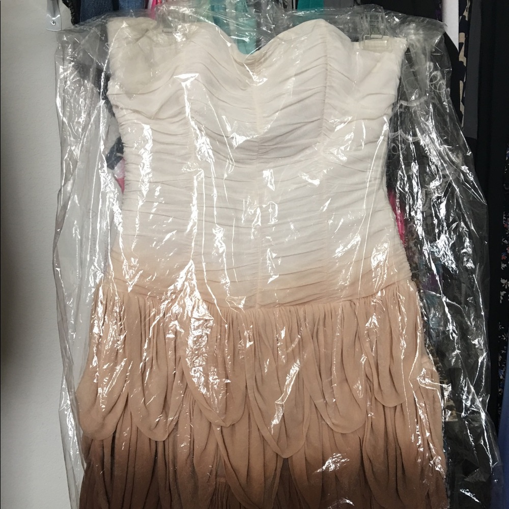 Bebe strapless ombre dress