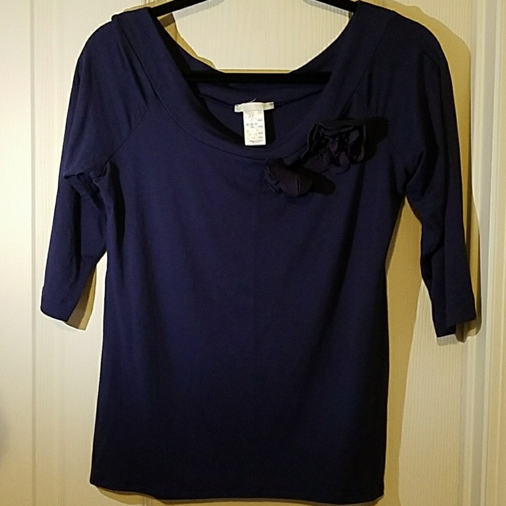 Dark blue or deep purple 3/4 sleeve  Sz 10/12