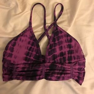 Purple Tie Dye Scrunchy Sports Bra