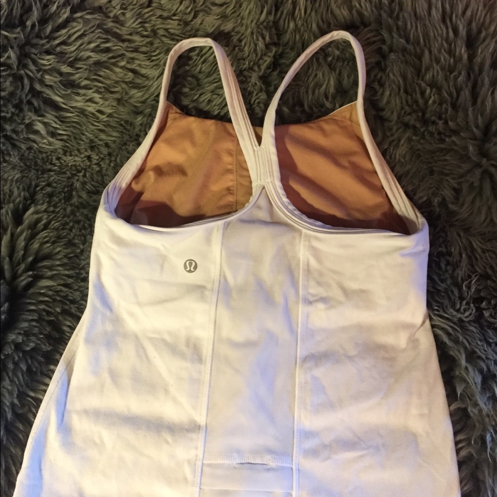 White lululemon tank, size 4.