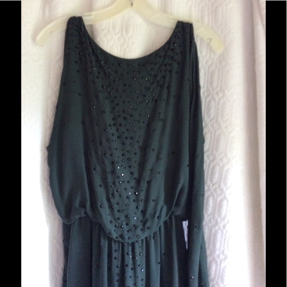 Haute Hippie dark green long sleeve dress small