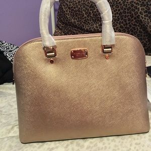 Rose gold Michael Kors Purse Cindy
