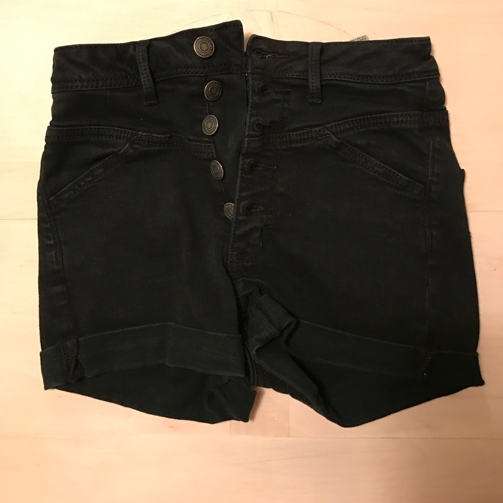 Black Jean Shorts