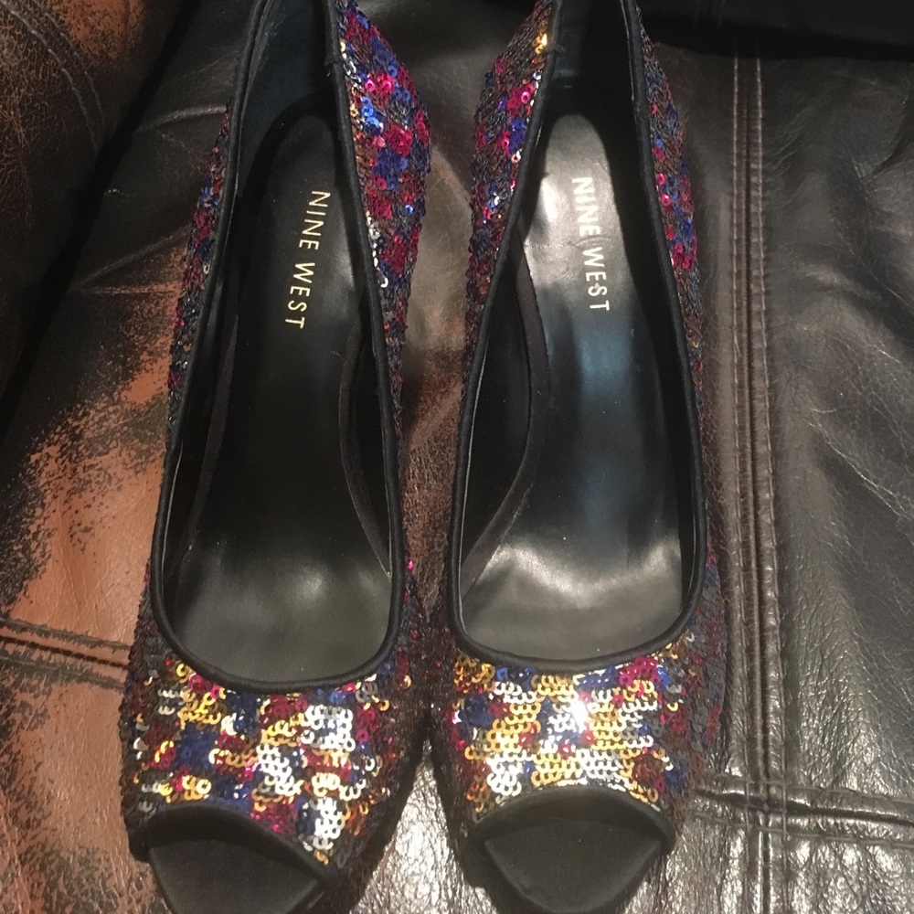 Nine West Sequin Heels