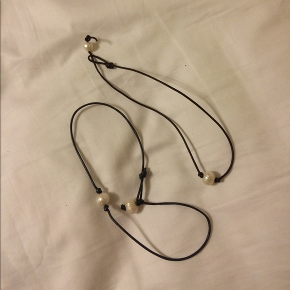Brown and black pearl choker - Picture 1 of 3