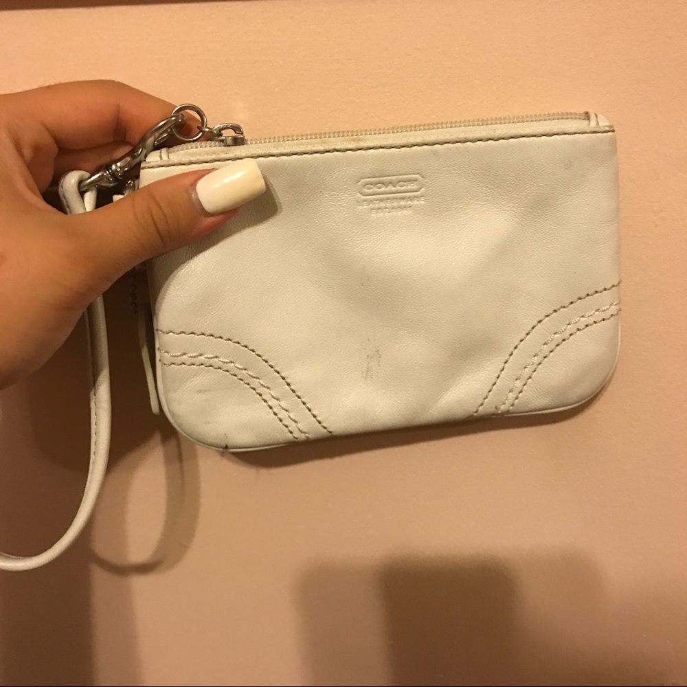 Coach White Classic Wristlet