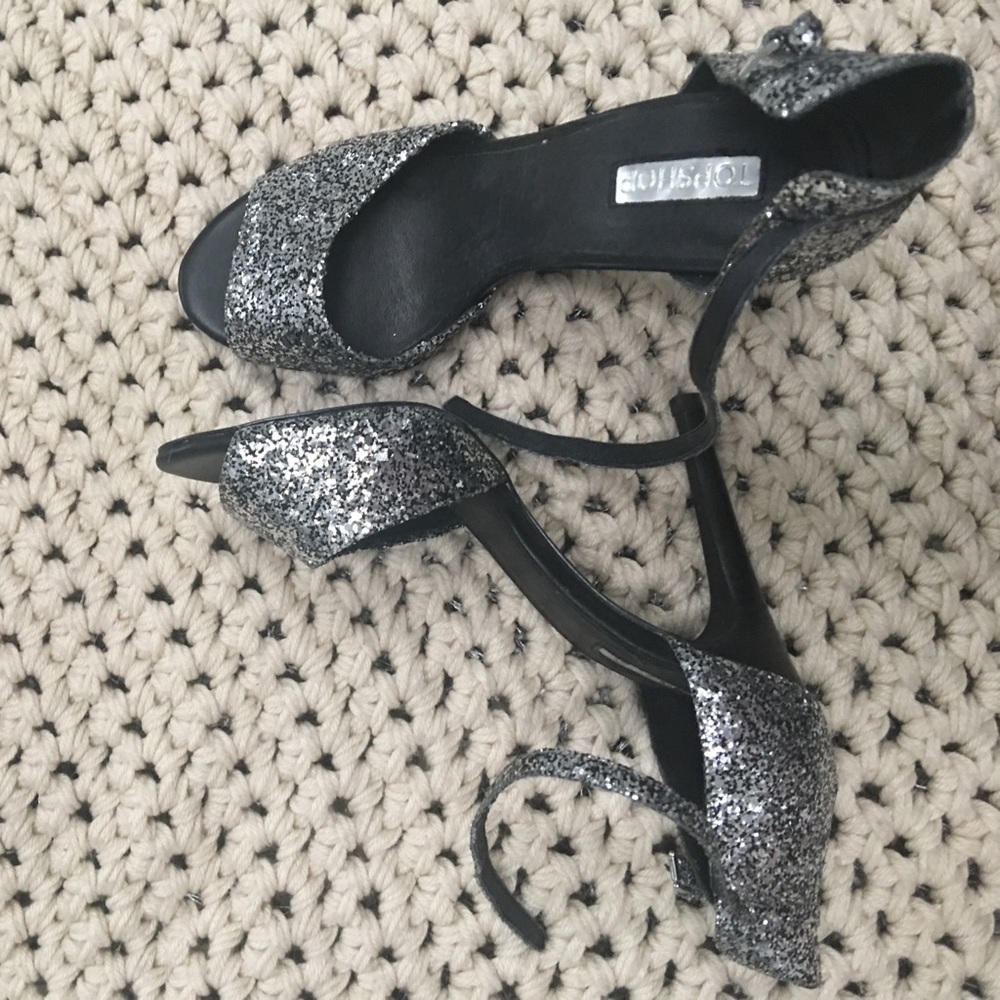 Topshop glitter heels.