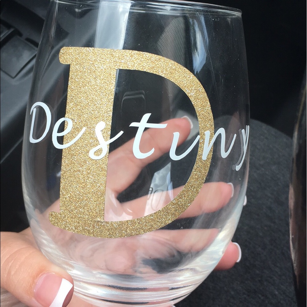 Monogrammed wine glasses