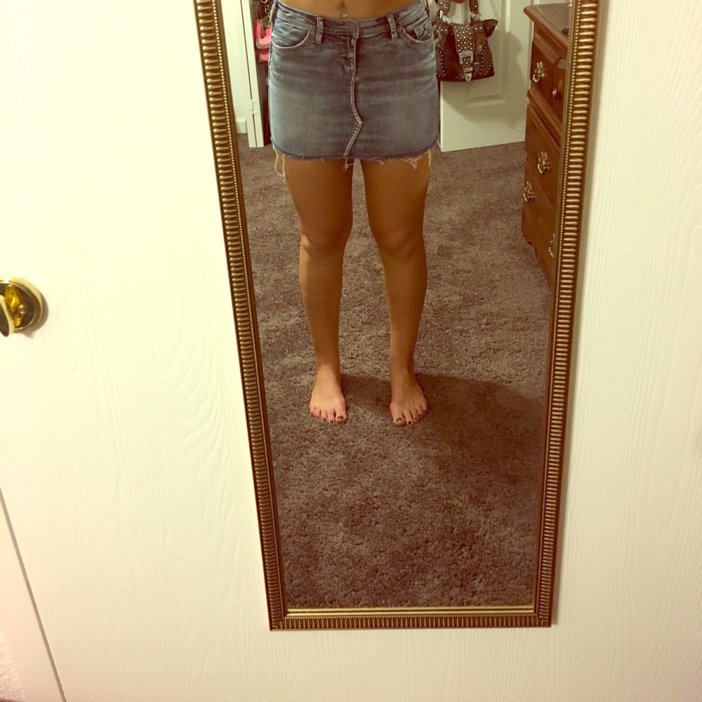 Jean mini skirt