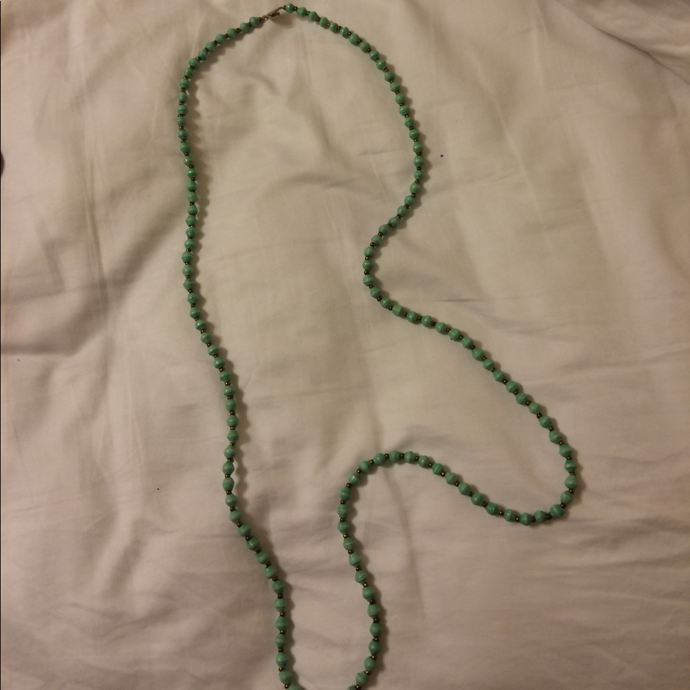 Blue beaded necklace
