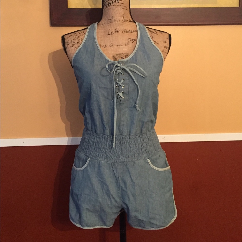 denim romper