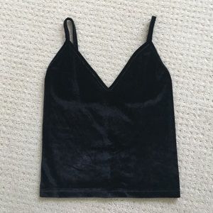 Velvet crop top