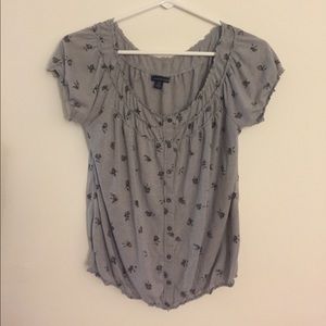 Flower printed blouse