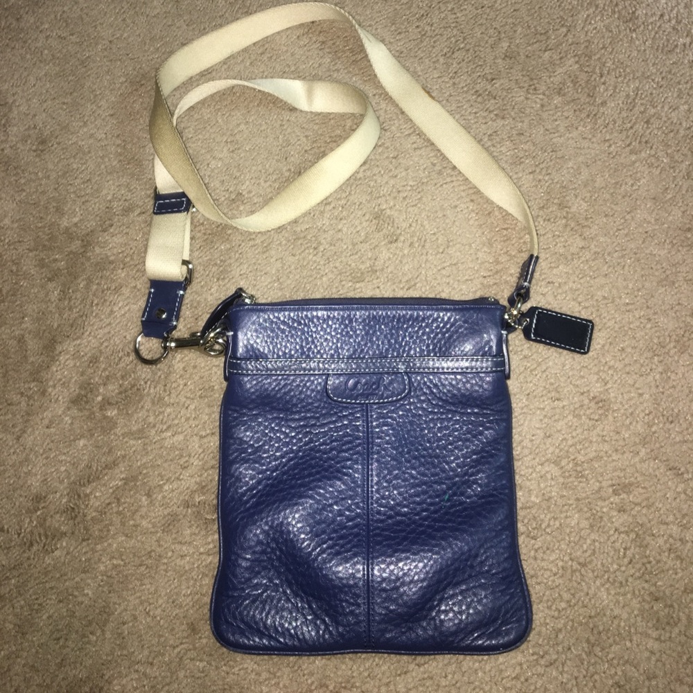 navy coach cross body