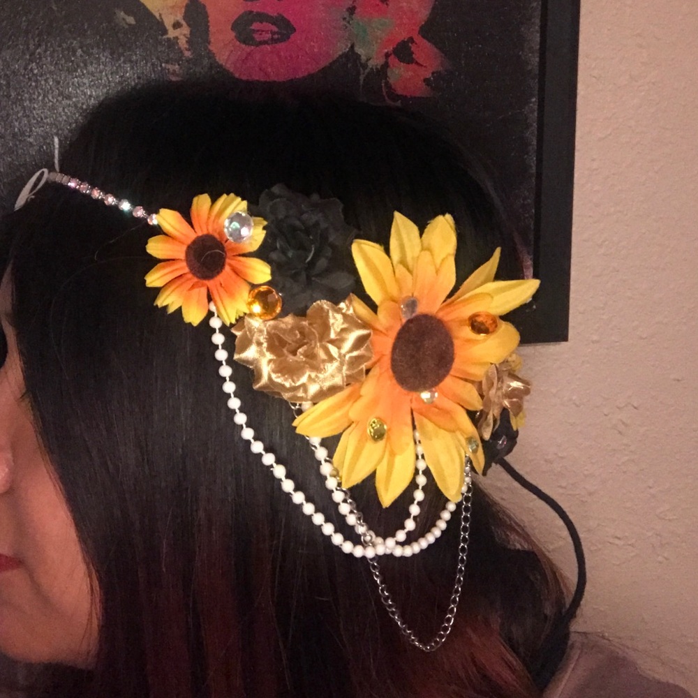 EDC sunflower festival flower crown