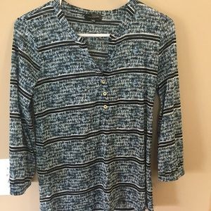 Closet clean out! The Limited blue print top